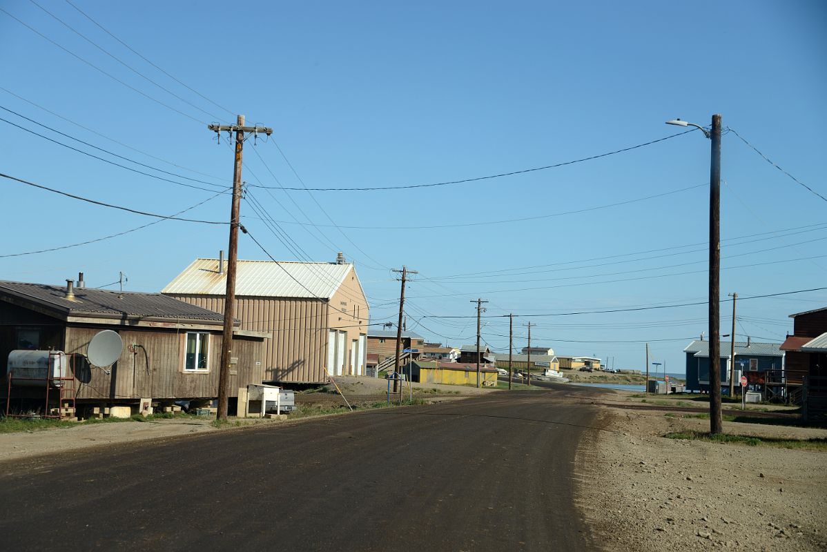 13A Driving Down The Street Past Buildings On Arctic Ocean Tuk Tour In Tuktoyaktuk Northwest Territories